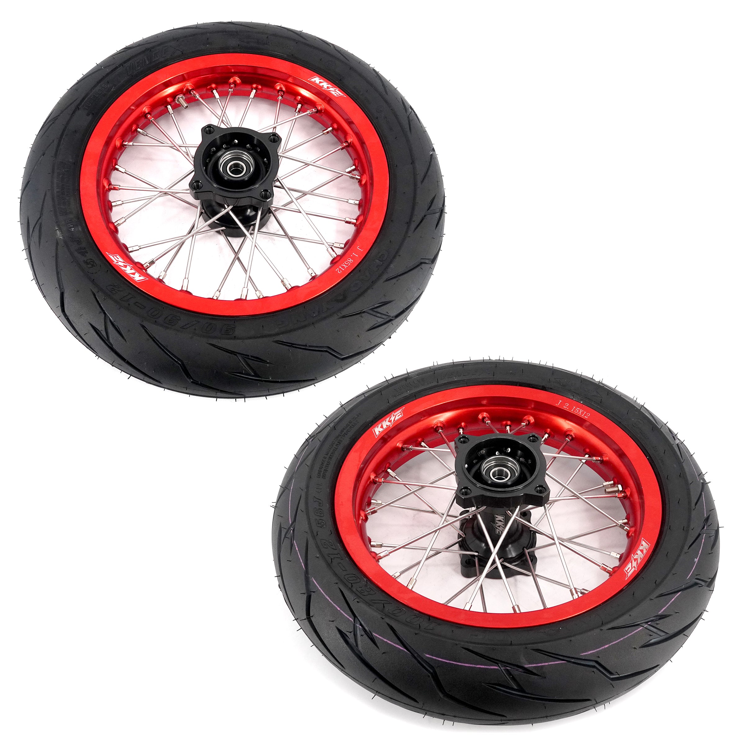 KKE 1.85*12'' & 2.15*12'' E-Bike Mini Wheels Kit with Tires Fit For Ra ...