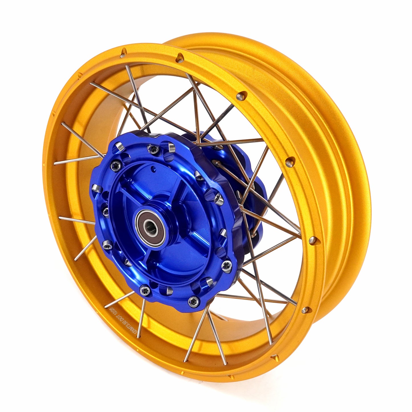 VMX 2.75*12inch / 3.5*12inch Tubeless Wheels Gold Rims For Honda Z 125 Monkey 2022-2024 Thailand (Model: z125MN) Blue Hubs