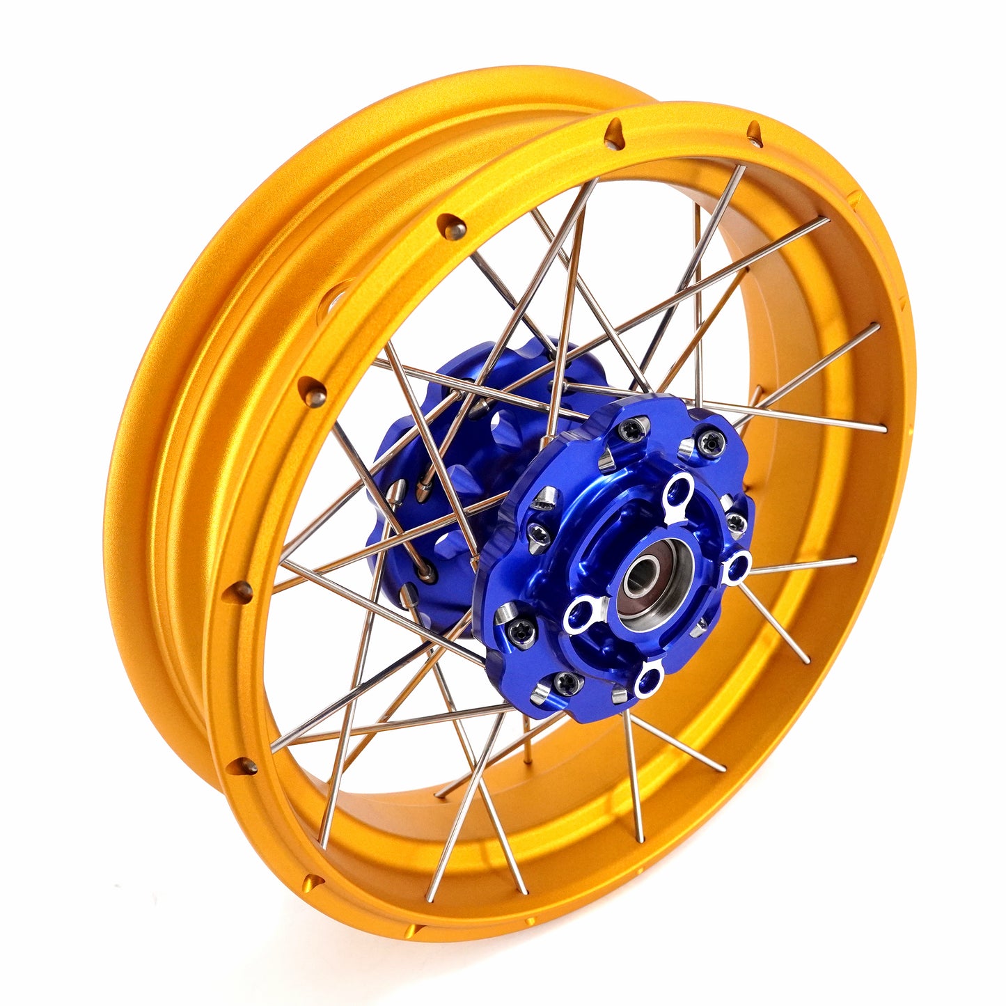 VMX 2.75*12inch / 3.5*12inch Tubeless Wheels Gold Rims For Honda Z 125 Monkey 2022-2024 Thailand (Model: z125MN) Blue Hubs