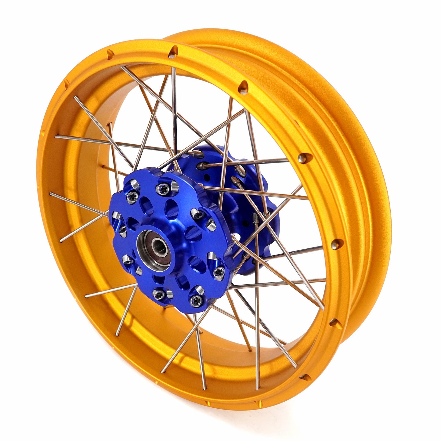 VMX 2.75*12inch / 3.5*12inch Tubeless Wheels Gold Rims For Honda Z 125 Monkey 2022-2024 Thailand (Model: z125MN) Blue Hubs