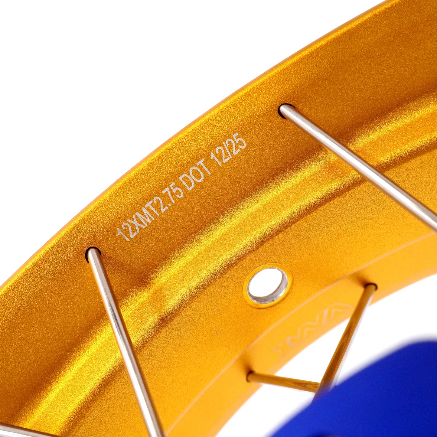 VMX 2.75*12inch / 3.5*12inch Tubeless Wheels Gold Rims For Honda Z 125 Monkey 2022-2024 Thailand (Model: z125MN) Blue Hubs