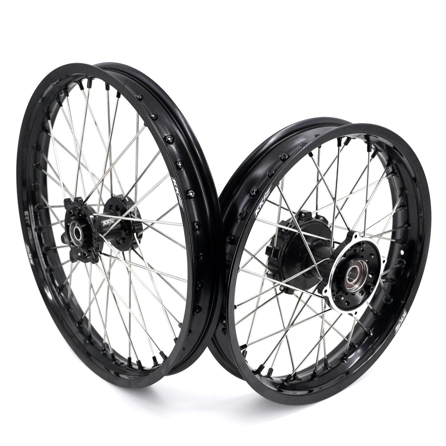KKE 1.85*21 & 2.5*18 Tubed Spoke Wheels Rims Fit KOVE 450 Rally/MX450 2022-2025/ 450 Enduro Re 2023-2025 Black Nipples