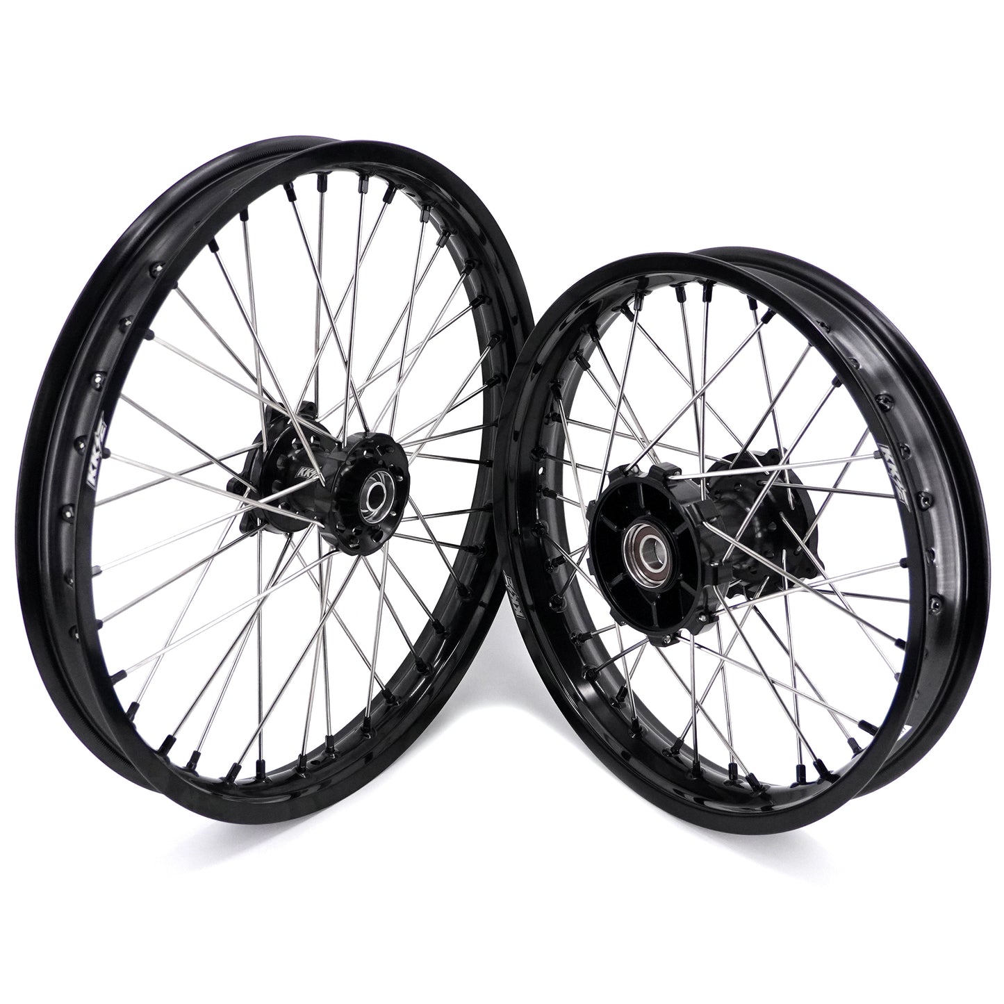 KKE 1.85*21 & 2.5*18 Tubed Spoke Wheels Rims Fit KOVE 450 Rally/MX450 2022-2025/ 450 Enduro Re 2023-2025 Black Nipples