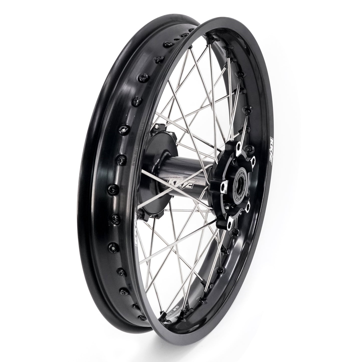 KKE 1.85*21 & 2.5*18 Fit CF MOTO 450MT Motorcycle Tubed Spoke Wheels Rims Black