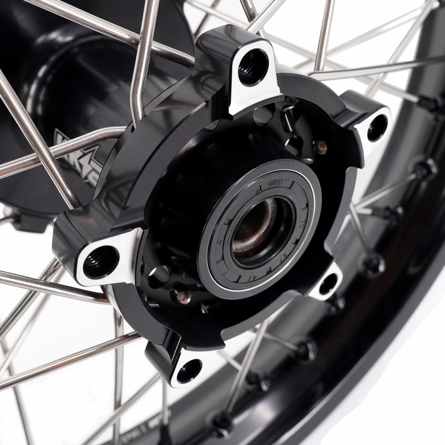 KKE 1.85*21 & 2.5*18 Fit CF MOTO 450MT Motorcycle Tubed Spoke Wheels Rims Black