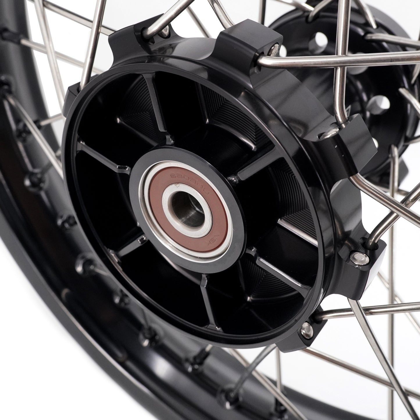 KKE 1.85*21 & 2.5*18 Fit CF MOTO 450MT Motorcycle Tubed Spoke Wheels Rims Black