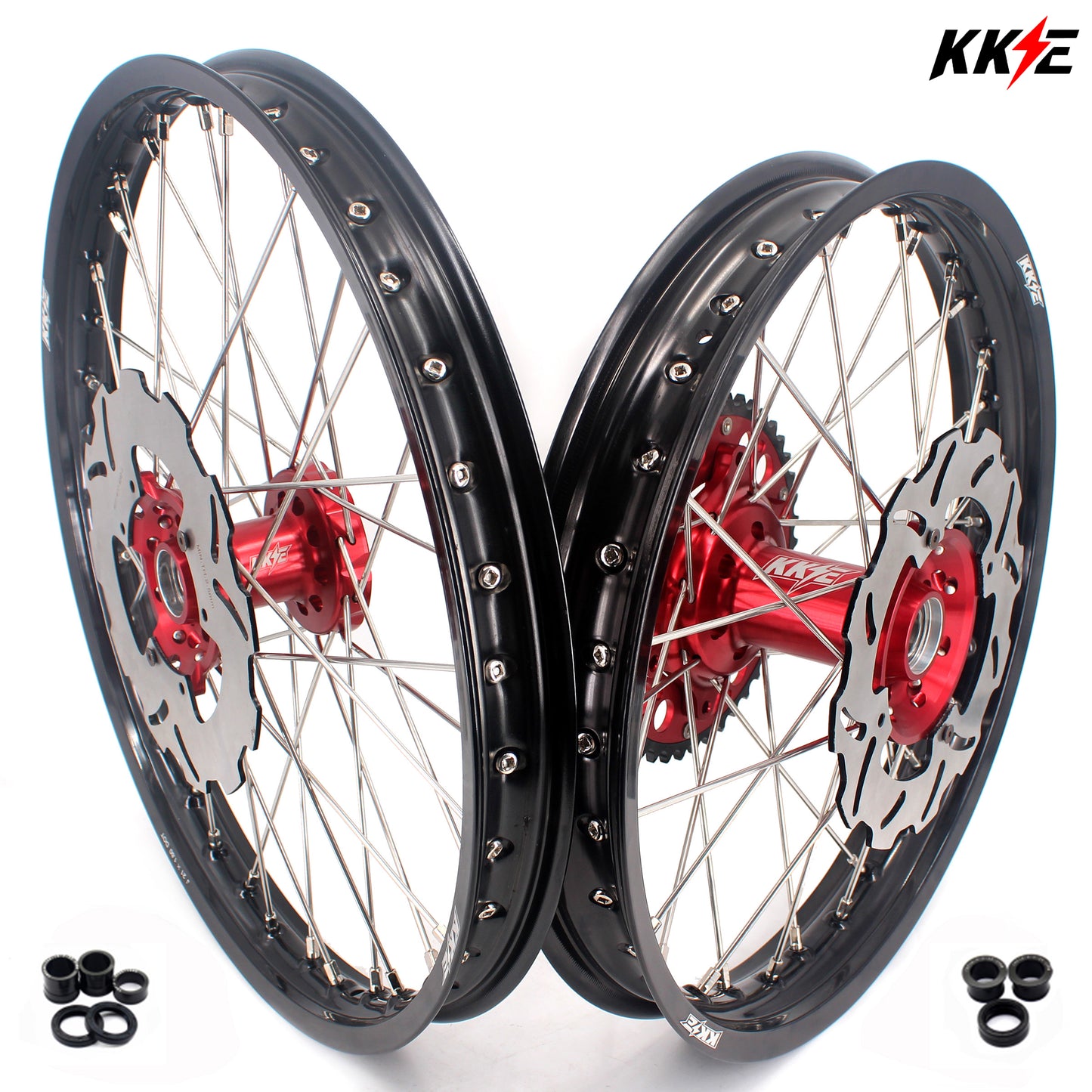 KKE 21" 18" or 21" 19" Alloy Wheels Rims For HONDA CR125R CR250R CRF250R CRF450R