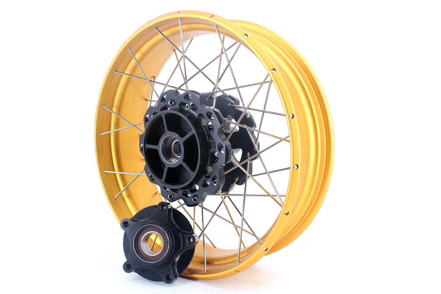 VMX-Racing 2.5*18 & 5.5*17 Tubeless Spoked Wheels For Ducati Scrambler 800 2016-2025 Gold Rims