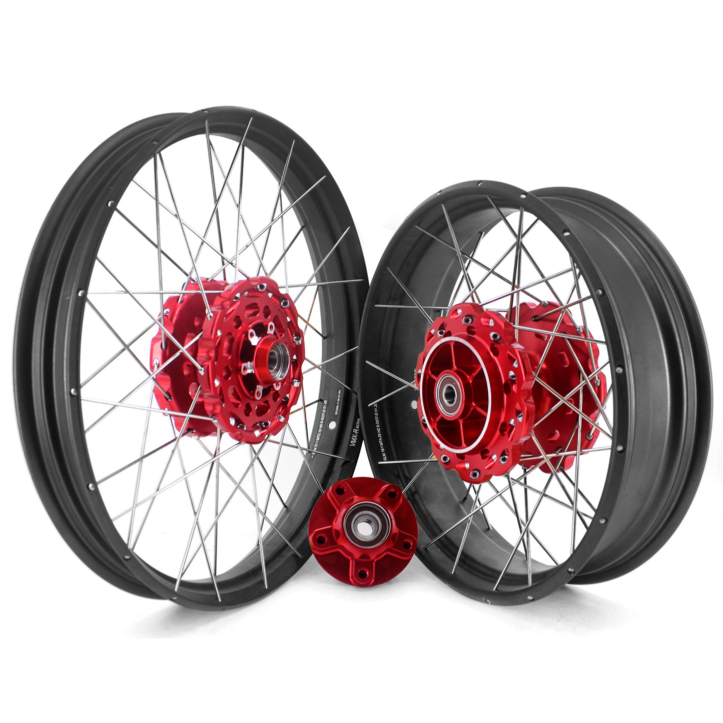 VMX-Racing Red Hub & Black Rim Tubeless Wheels Fit For HONDA Africa Twin CRF1000L 2016-2020 21in. & 18in.