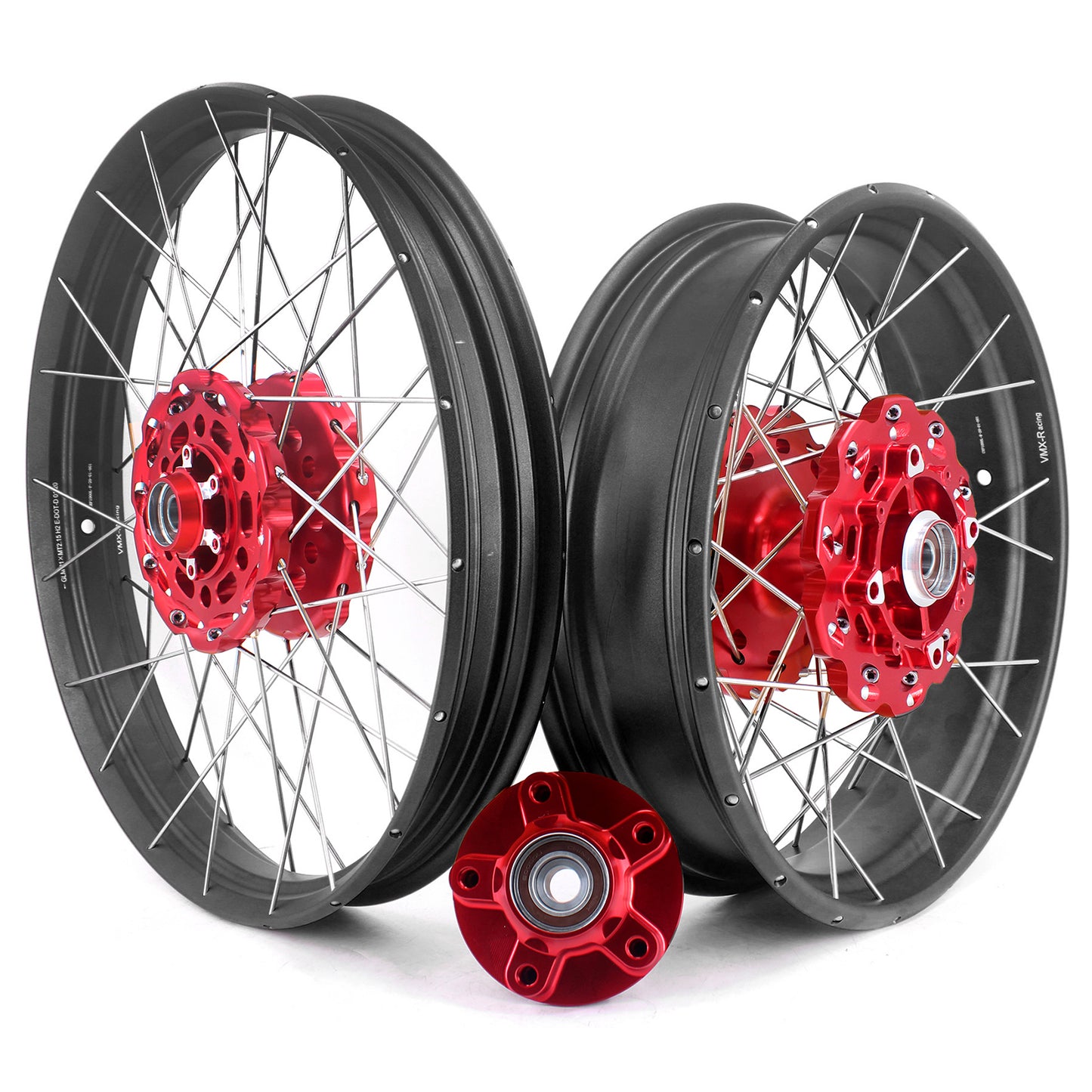 VMX-Racing Red Hub & Black Rim Tubeless Wheels Fit For HONDA Africa Twin CRF1000L 2016-2020 21in. & 18in.