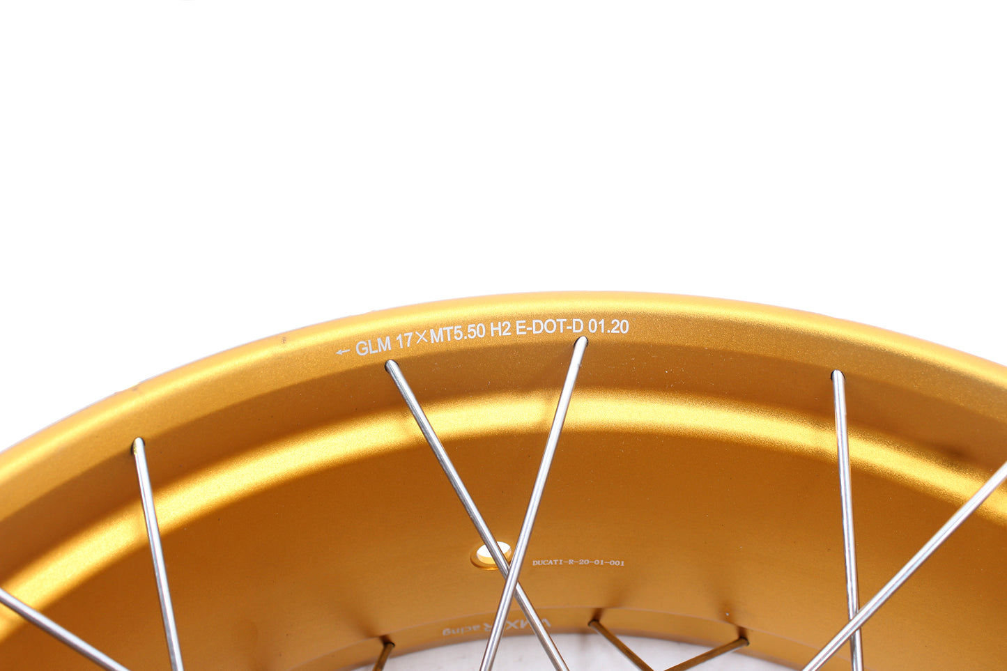 VMX-Racing 2.5*18 & 5.5*17 Tubeless Spoked Wheels For Ducati Scrambler 800 2016-2025 Gold Rims