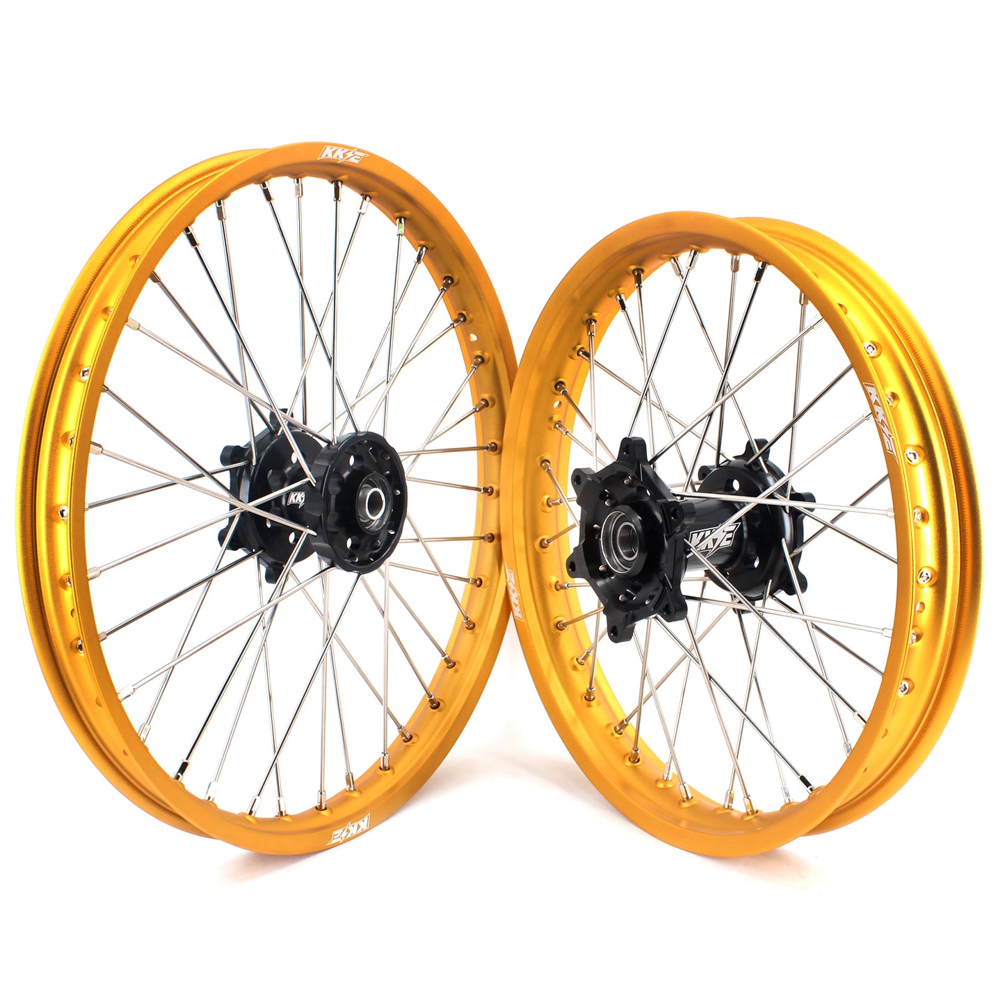 KKE 21 & 19 MX Gold Rims for Suzuki RM125 RM250 1996-2000 Black Hub