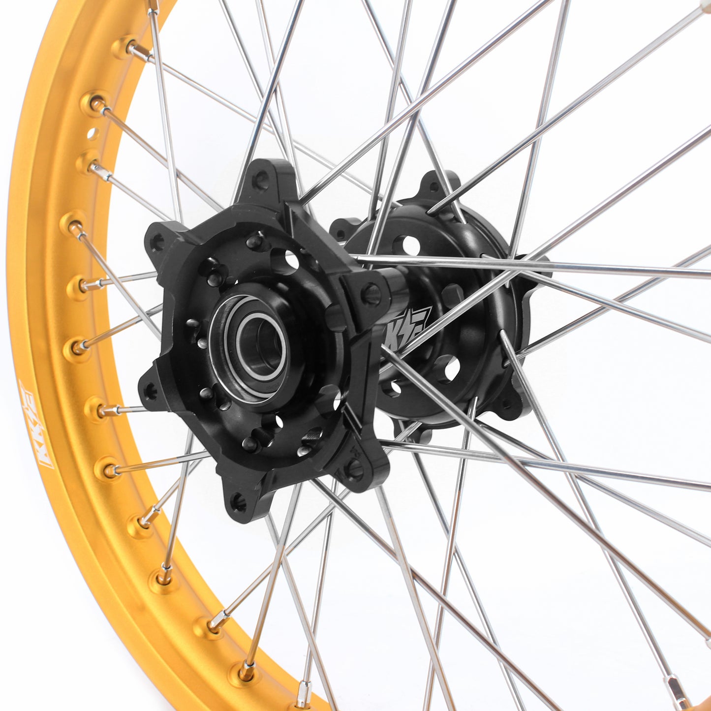 KKE 21 & 19 MX Gold Rims for Suzuki RM125 RM250 1996-2000 Black Hub