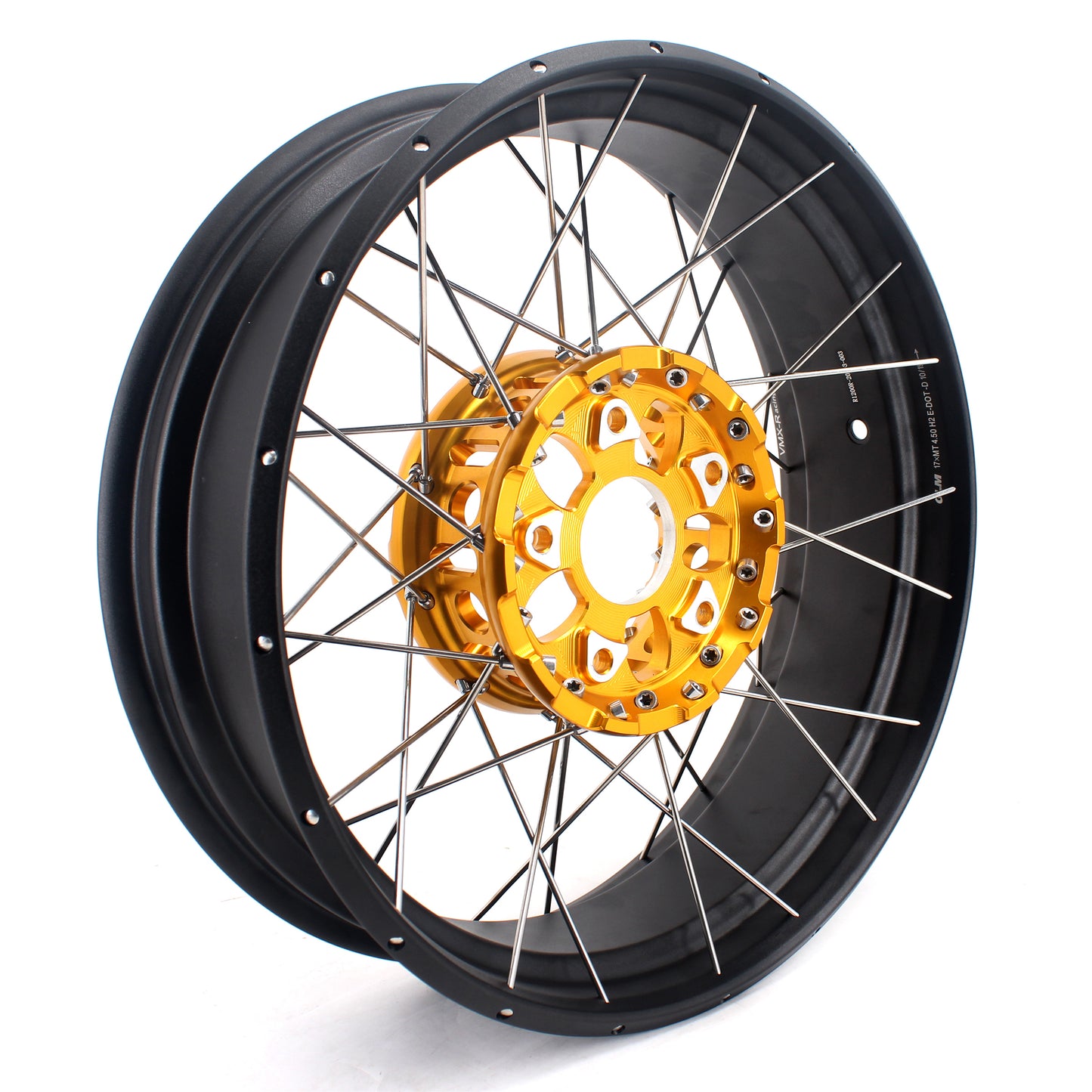 VMX 19" 17" Tubeless Wheels For BMW R1200GS R1200GS Adventure 2013-2020 Gold Hub&Black Rim