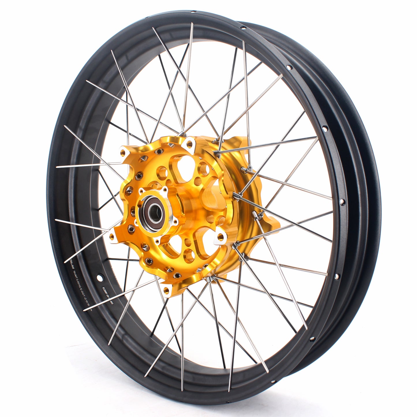 VMX 19" 17" Tubeless Wheels For BMW R1200GS R1200GS Adventure 2013-2020 Gold Hub&Black Rim