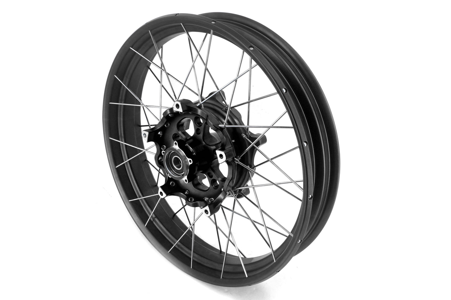 VMX 19" 17" Inch Tubeless Rims for BMW R1200GS R1200GS Adventure 2013-2020 Black Hub & Black Rim