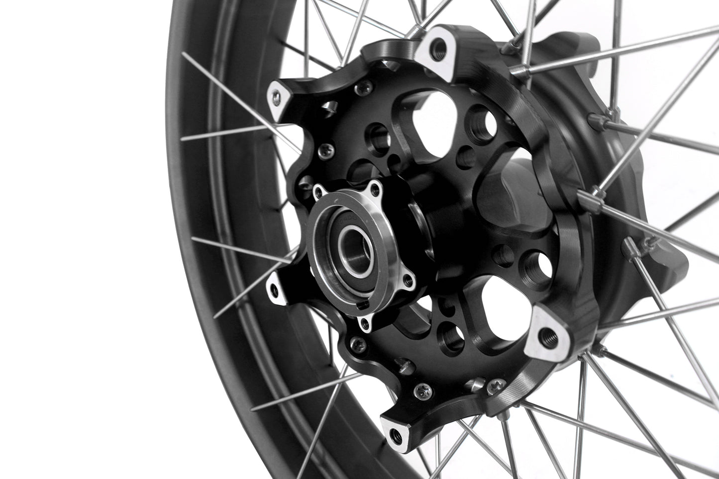 VMX 19" 17" Inch Tubeless Rims for BMW R1200GS R1200GS Adventure 2013-2020 Black Hub & Black Rim