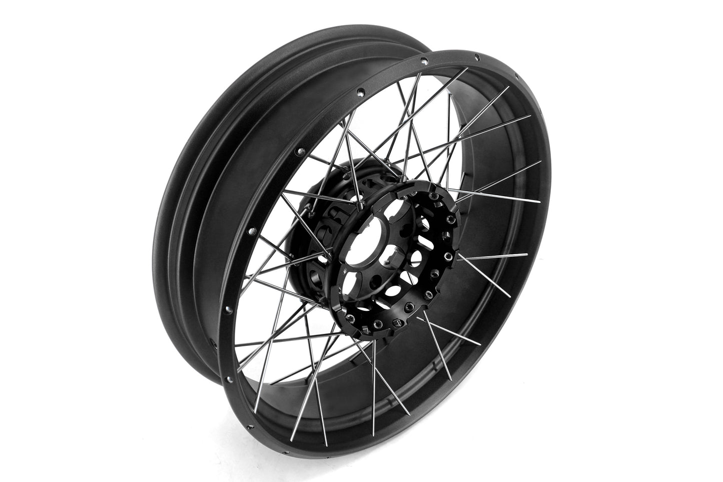 VMX 19" 17" Inch Tubeless Rims for BMW R1200GS R1200GS Adventure 2013-2020 Black Hub & Black Rim