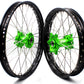 KKE 1.6*21 & 2.15*19 Wheels Rims Fit Kawasaki KX450 2019-2023 KX450X 2021-2023 Green Hubs