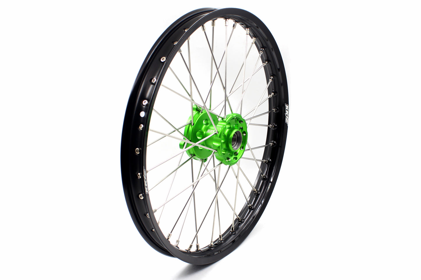 KKE 1.6*21 & 2.15*19 Wheels Rims Fit Kawasaki KX450 2019-2023 KX450X 2021-2023 Green Hubs
