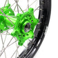 KKE 1.6*21 & 2.15*19 Wheels Rims Fit Kawasaki KX450 2019-2023 KX450X 2021-2023 Green Hubs