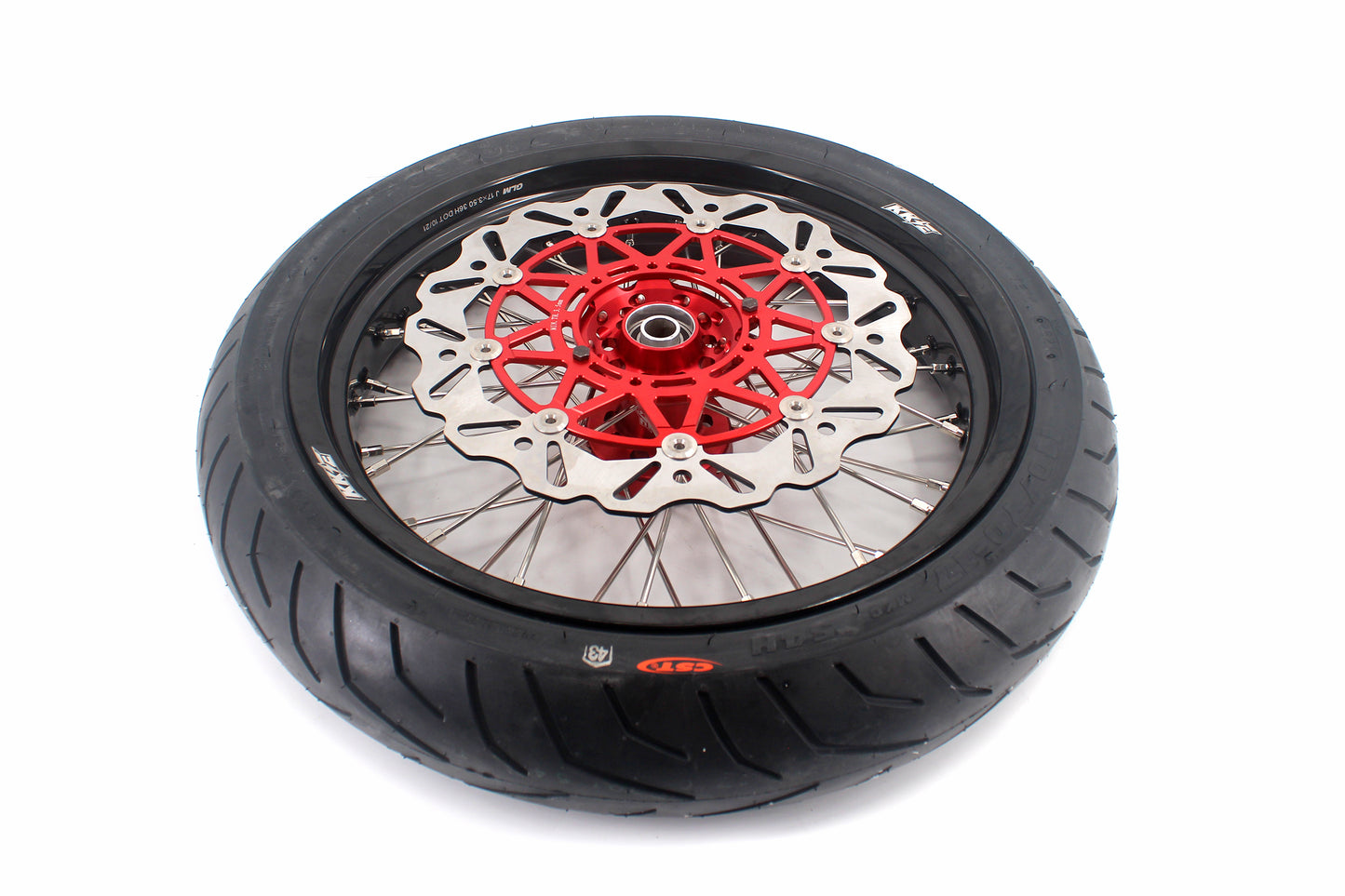 KKE CUSH DRIVE 17 Inch Supermoto Tires Rims Fit HONDA CRF250X CRF450X 2005-2018