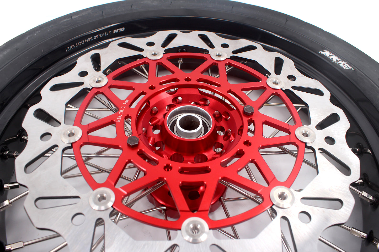 KKE CUSH DRIVE 17 Inch Supermoto Tires Rims Fit HONDA CRF250X CRF450X 2005-2018