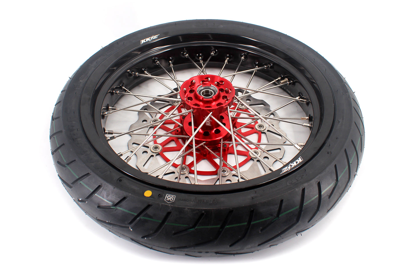 KKE CUSH DRIVE 17 Inch Supermoto Tires Rims Fit HONDA CRF250X CRF450X 2005-2018