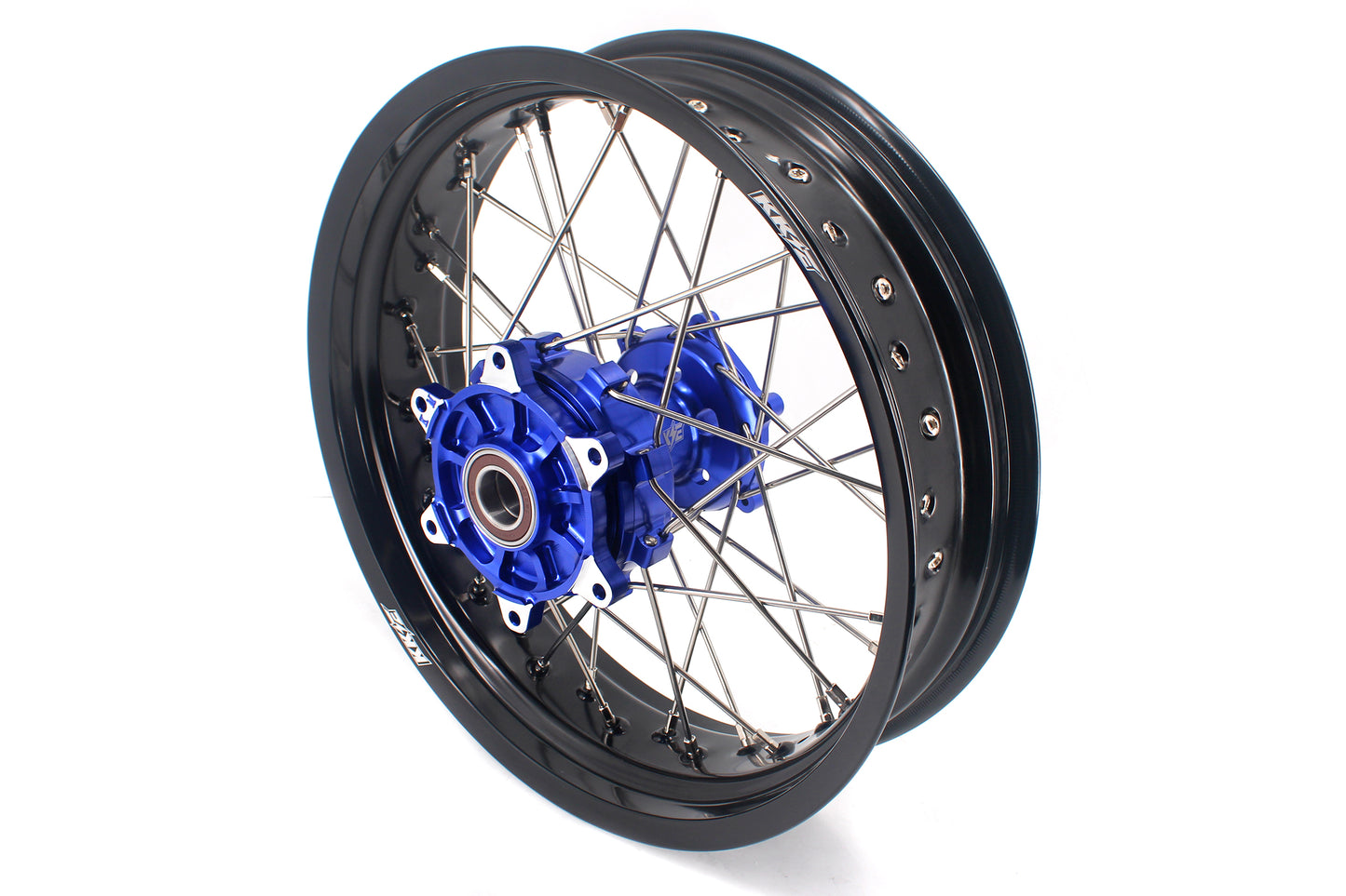 KKE 3.5/4.25 CUSH Drive Supermoto Wheels for KTM EXC EXCF SX SXF XCW XCF 125-530 2003-2025 Blue