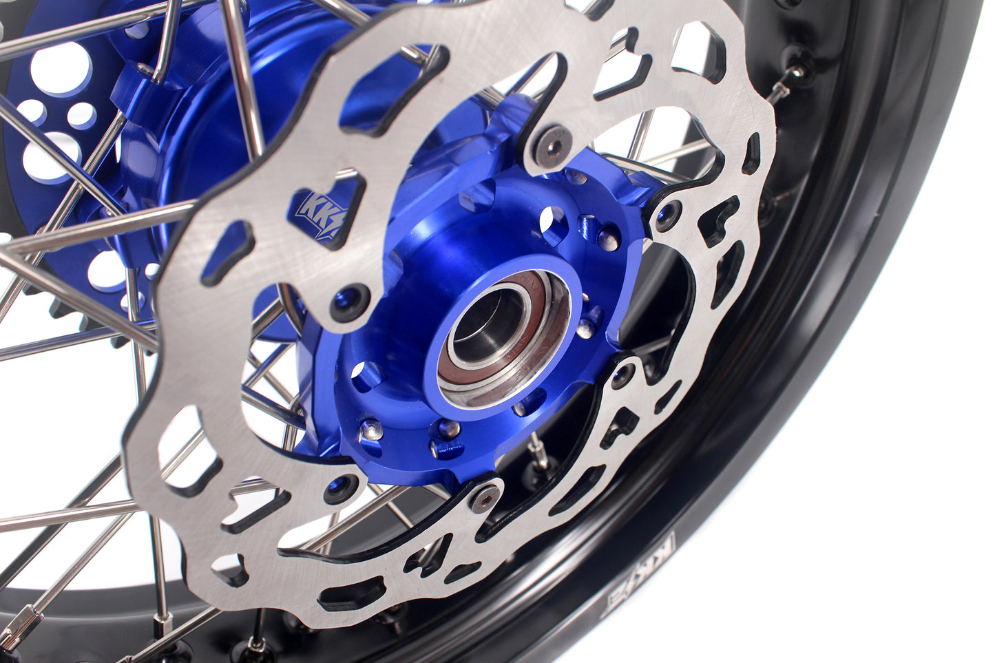 KKE 3.5/4.25 CUSH Drive Supermoto Wheels for KTM EXC EXCF SX SXF XCW XCF 125-530 2003-2025 Blue