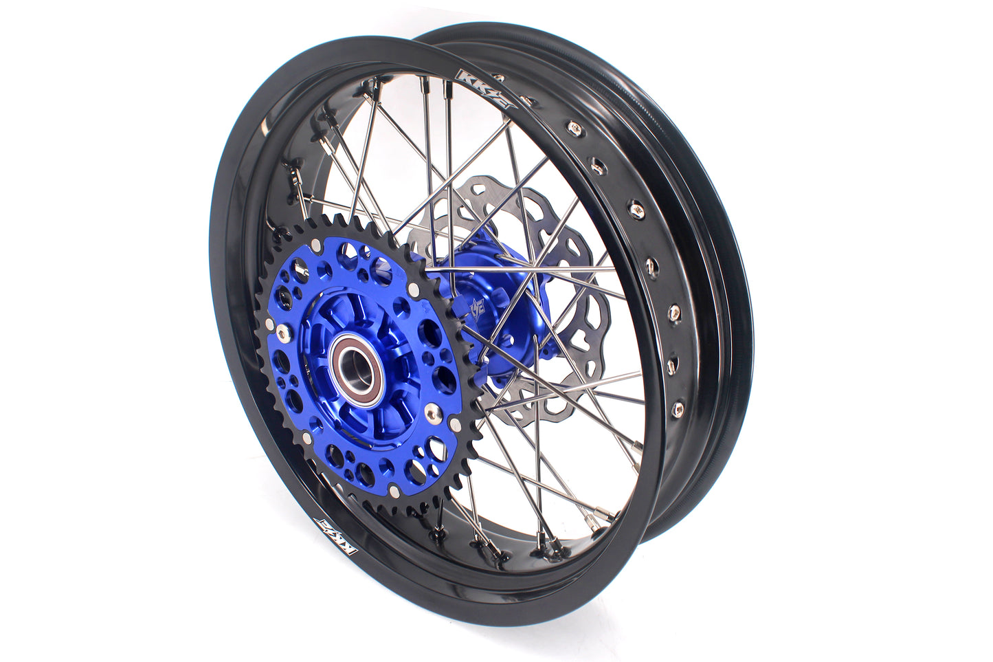 KKE 3.5/4.25 CUSH Drive Supermoto Wheels for KTM EXC EXCF SX SXF XCW XCF 125-530 2003-2025 Blue