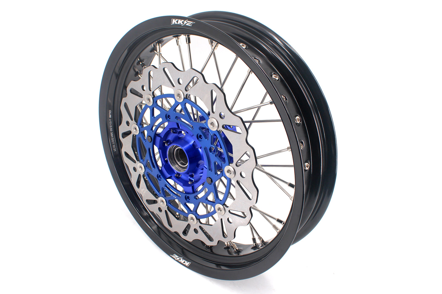 KKE 3.5/4.25 CUSH Drive Supermoto Wheels for KTM EXC EXCF SX SXF XCW XCF 125-530 2003-2025 Blue