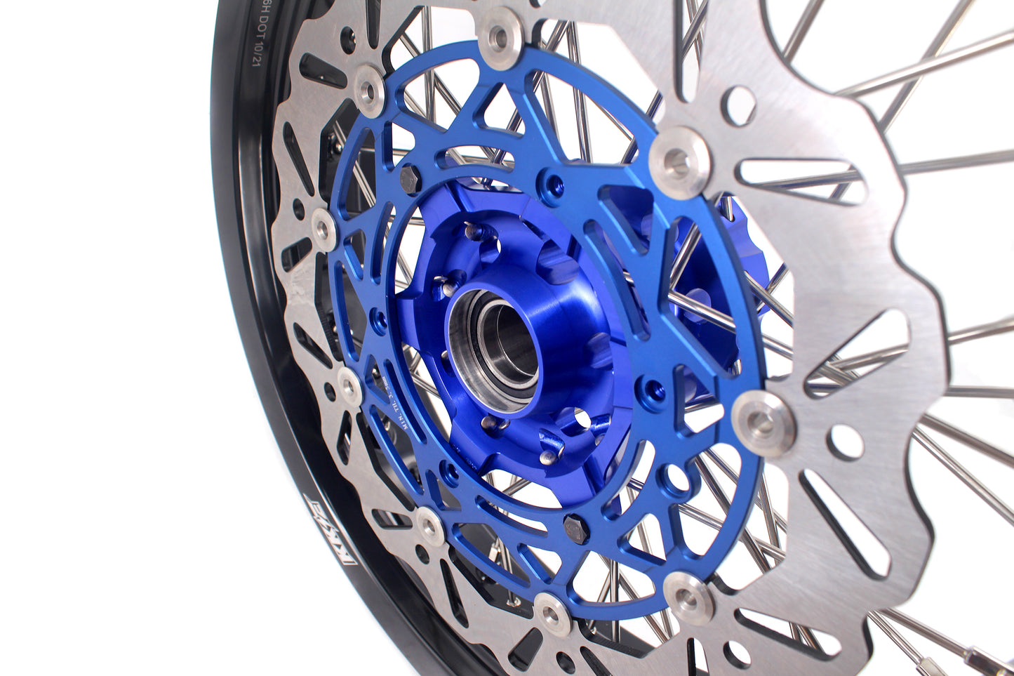KKE 3.5/4.25 CUSH Drive Supermoto Wheels for KTM EXC EXCF SX SXF XCW XCF 125-530 2003-2025 Blue