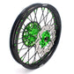 KKE 21/18 Spoked Wheels Rims For KAWASAKI KX125 KX250 2003 2004 2005 Black Spokes