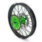 KKE 21/18 Spoked Wheels Rims For KAWASAKI KX125 KX250 2003 2004 2005 Black Spokes