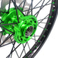 KKE 21/18 Spoked Wheels Rims For KAWASAKI KX125 KX250 2003 2004 2005 Black Spokes