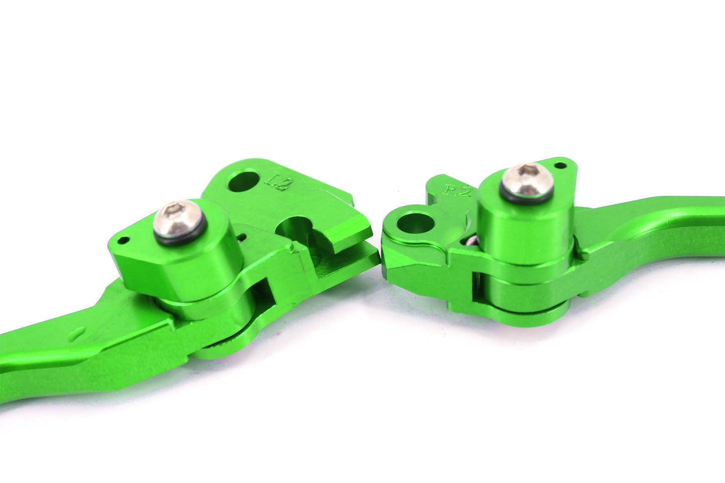 KKE Green Brake Clutch Levers Fit Kawasaki KX125/250 2006-2008 KX250F/450F 2006-2013