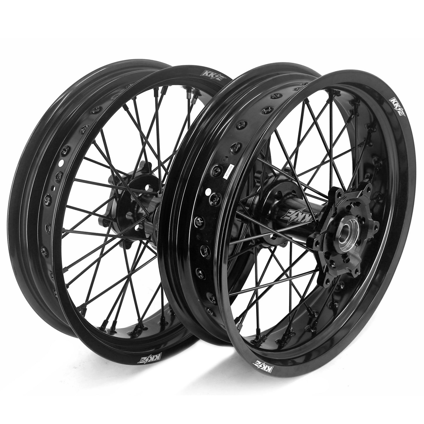 KKE 3.5/4.25*17" Supermoto Wheels For SUZUKI DRZ400 DRZ400E DRZ400S All Black