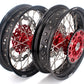 KKE 3.5/4.5*17" Cush Drive Supermoto Rims For HONDA XR650R 2000-2008 Red & Black