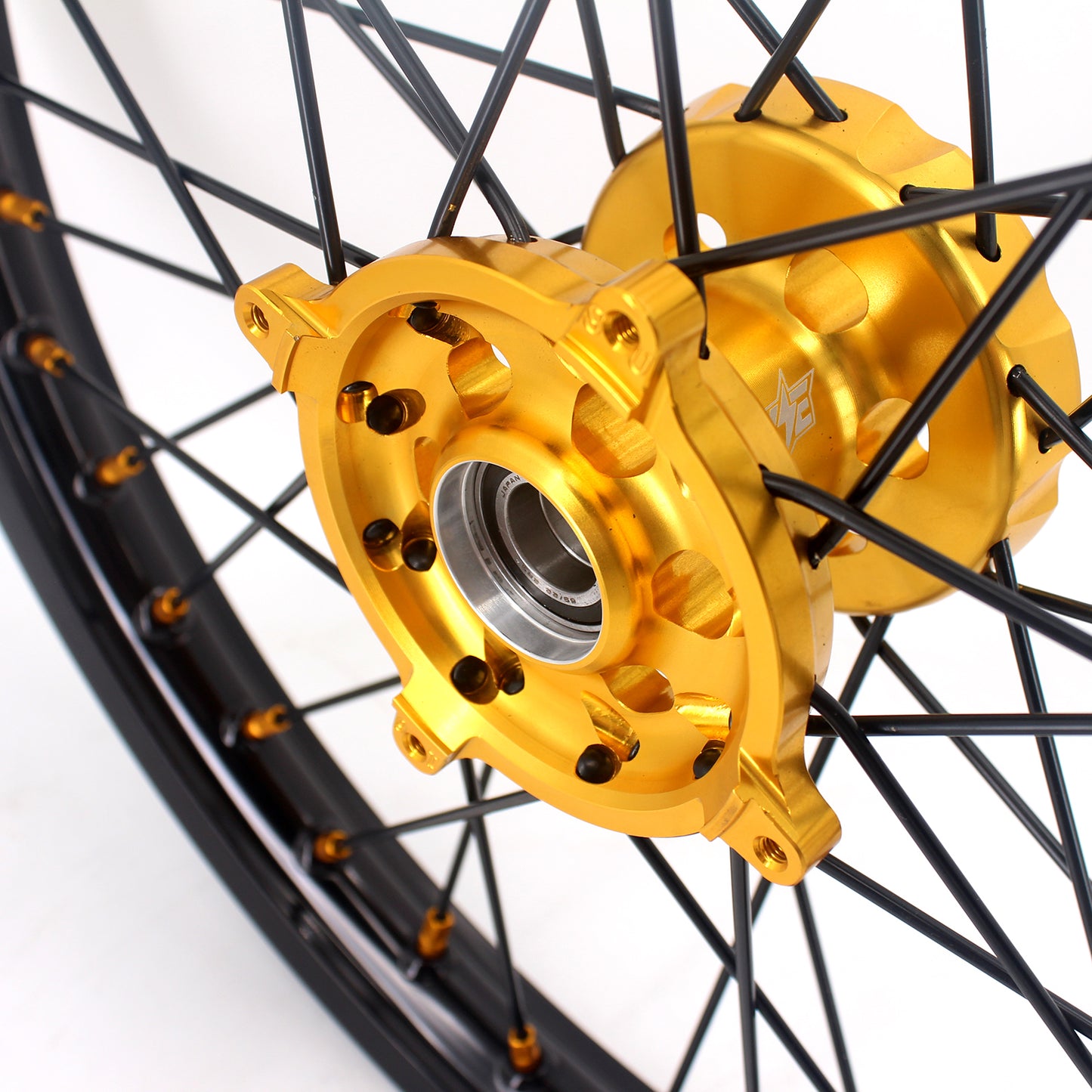 KKE 21 & 19 MX Wheels Rims for SUZUKI RMZ250 2007-2025 RMZ450 2005-2025 Black Spokes