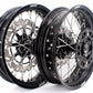KKE 17 inch Supermoto Wheels Rims for HONDA XR650L 1993-2021Black Hub Discs