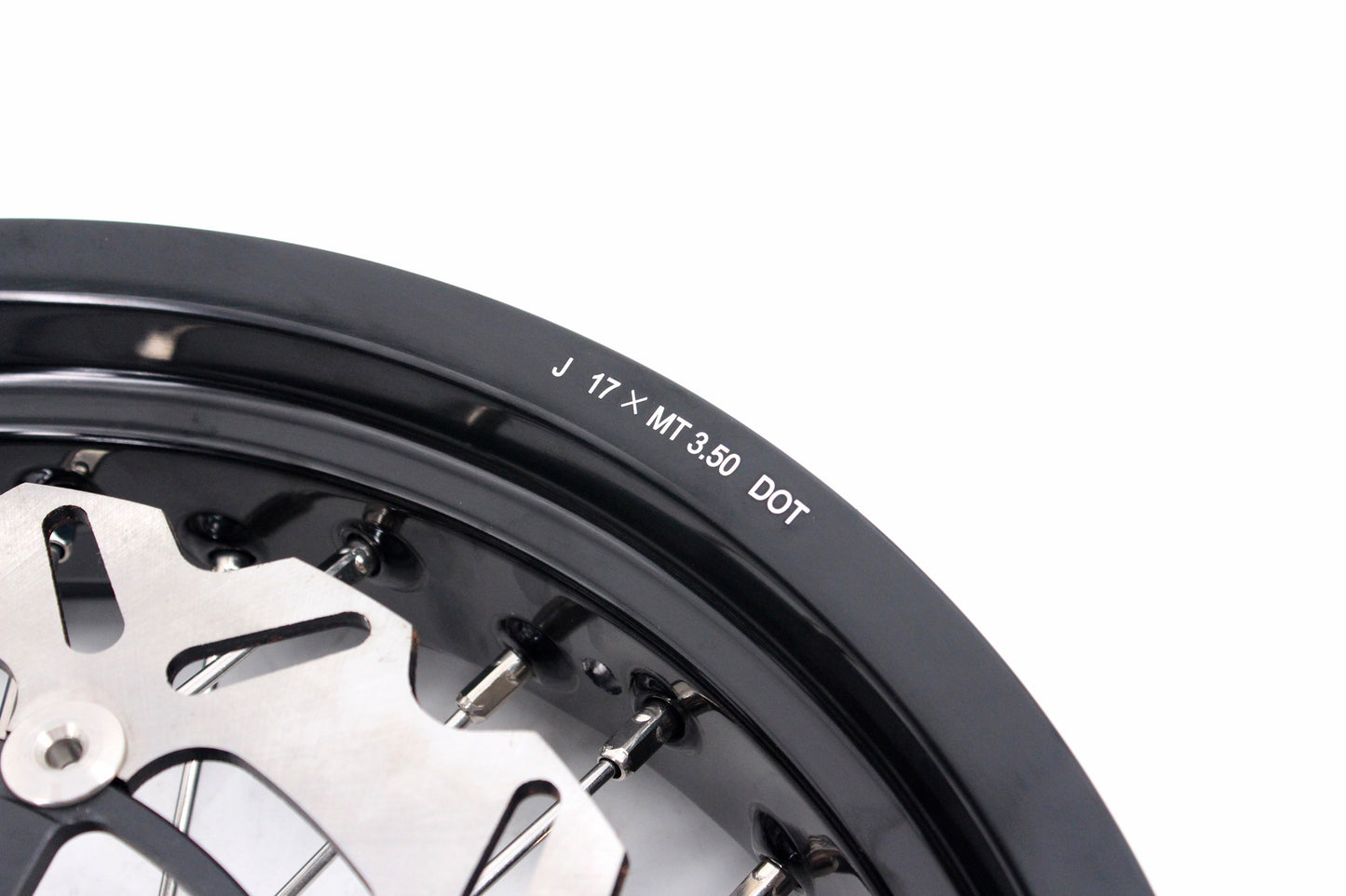 KKE 17 inch Supermoto Wheels Rims for HONDA XR650L 1993-2021Black Hub Discs