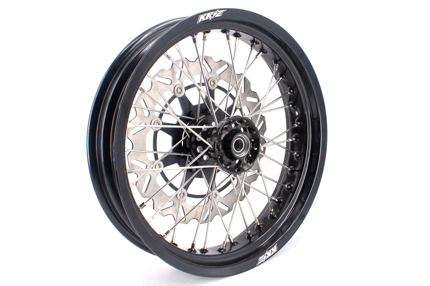 KKE 17 inch Supermoto Wheels Rims for HONDA XR650L 1993-2024 Black Hub Discs