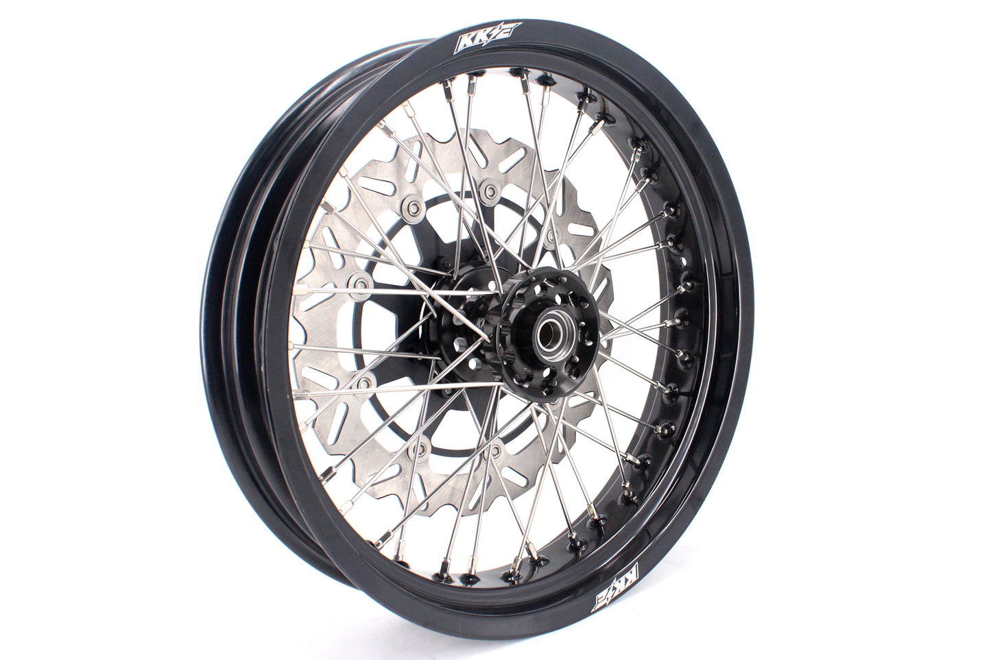 KKE 17 inch Supermoto Wheels Rims for HONDA XR650L 1993-2021Black Hub Discs