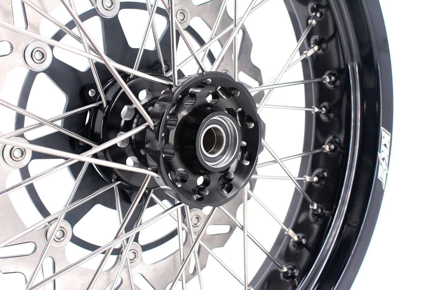 KKE 17 inch Supermoto Wheels Rims for HONDA XR650L 1993-2021Black Hub Discs