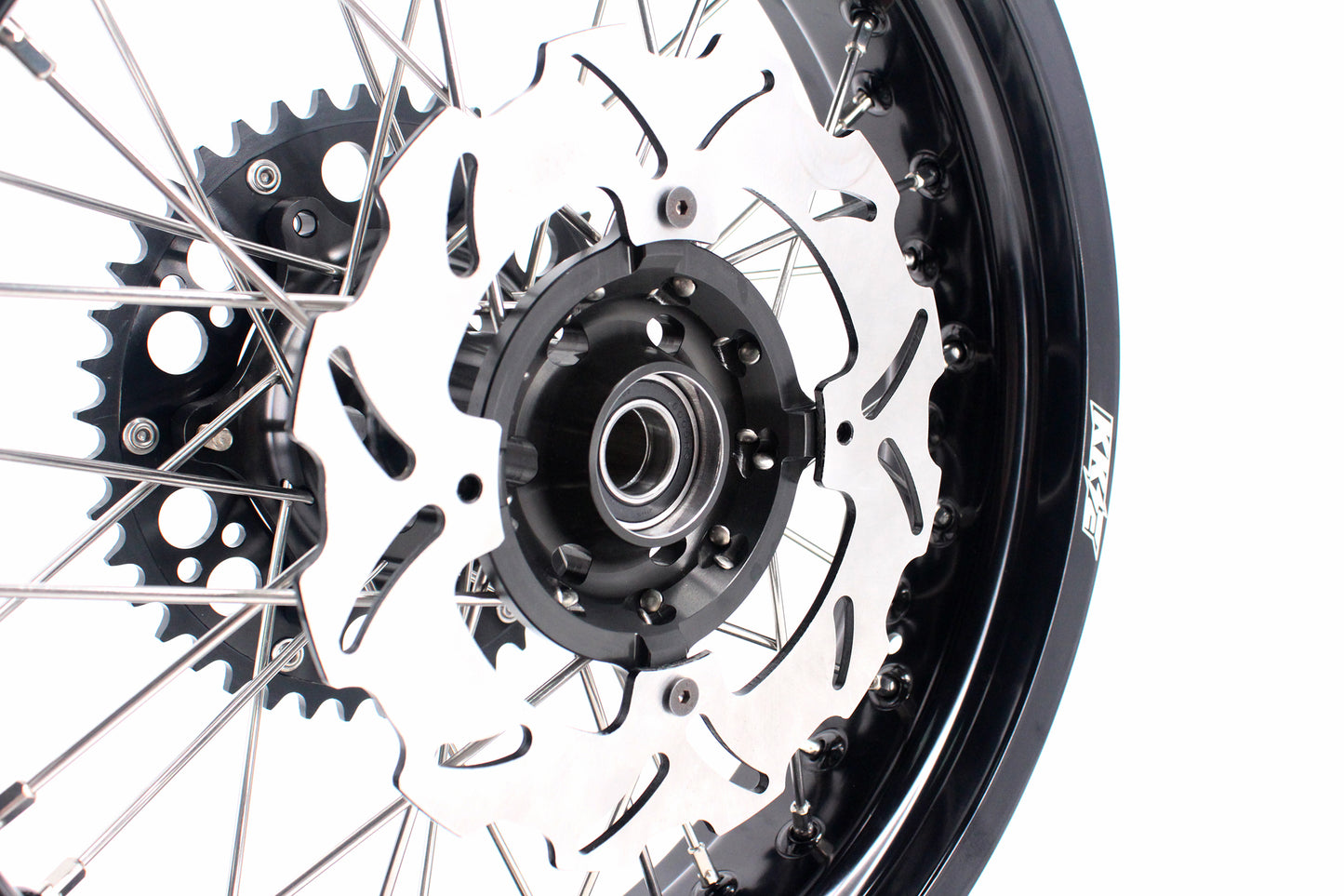 KKE 17 inch Supermoto Wheels Rims for HONDA XR650L 1993-2021Black Hub Discs