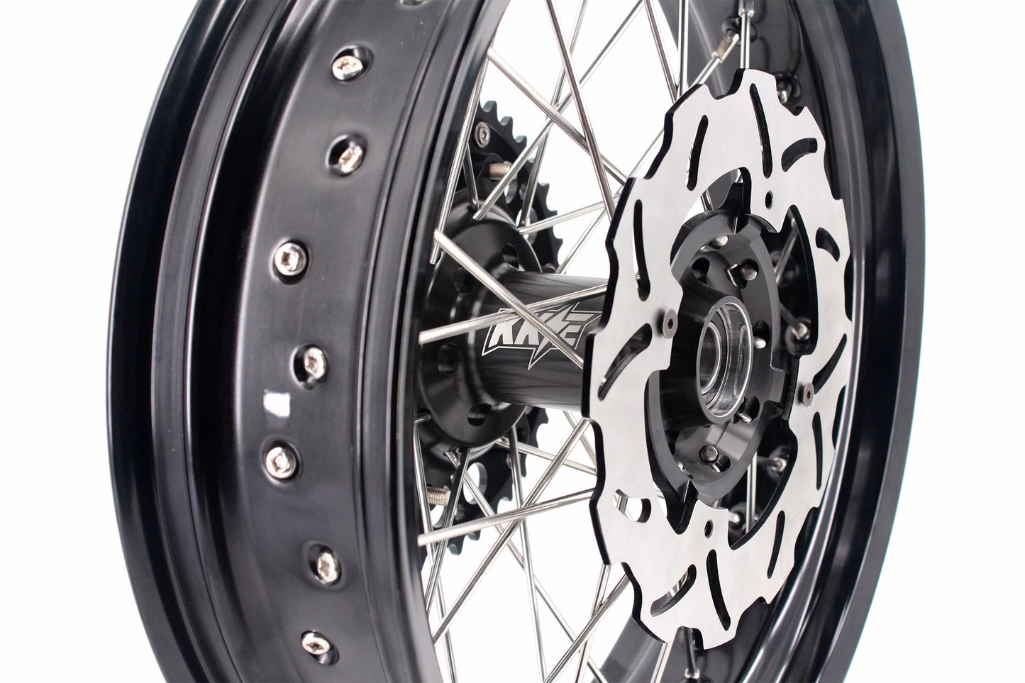 KKE 3.5 & 4.25 Rims For Honda XR400R 1996-2004 XR600R 1991-2000 Supermoto Wheels Black