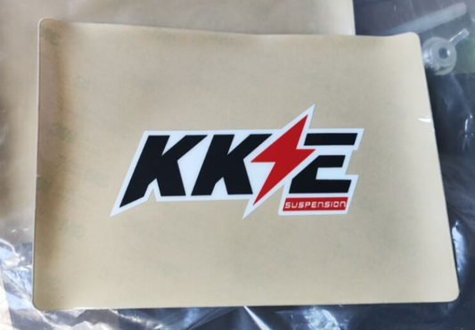 Custom order of 4 set of kke suspension fork decals for surron