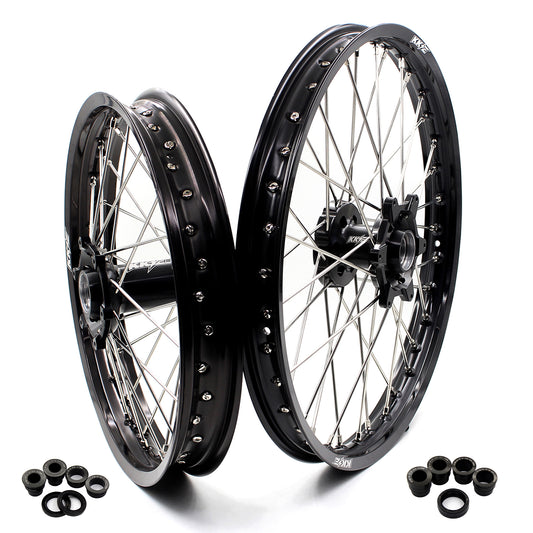 KKE Enduro 1.6*21" & 2.15*18" CNC Hub Electric Dirtbike Alloy Wheels Rims Fit STARK VARG Black Hub