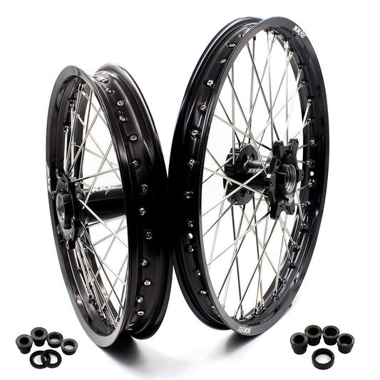 KKE MX 1.6*21" & 2.15*19" CNC Hub Electric Dirtbike Alloy Wheels Rims Fit STARK VARG Black Hub